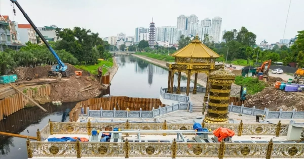 Đập dâng đầu tiên trên sông Tô Lịch trước ngày về đích