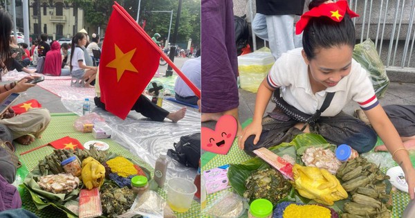 Chủ nhân mâm xôi gà xem diễu binh đang hot nhất MXH: Đi từ 3h30, mang toàn đặc sản quê nhà đến Hà Nội