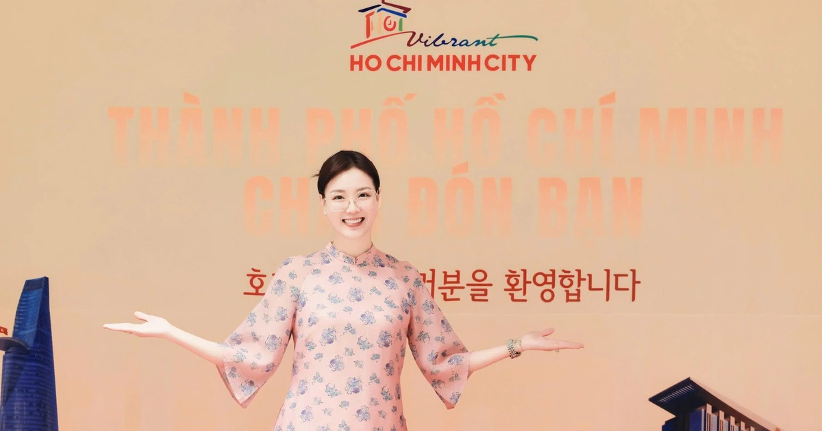 Nữ doanh nhân Nguyễn Thị Trang Phương tại sự kiện 30 năm quan hệ TP.HCM - Busan