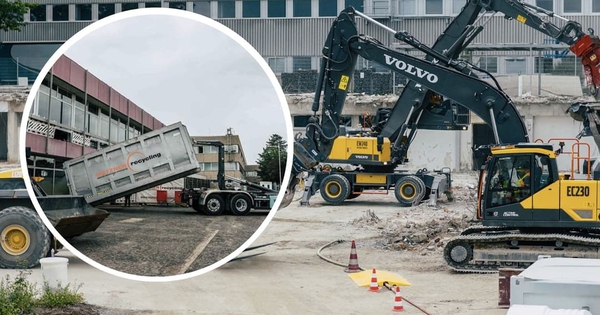 Công trường với 25.000 m3 vật liệu được san phẳng mà không tốn một giọt xăng: Thế giới chưa có tiền lệ