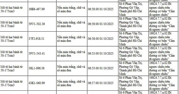 294 chủ xe đi ngược chiều, đi trên vỉa hè có biển số sau nhanh chóng nộp phạt nguội theo Nghị định 168