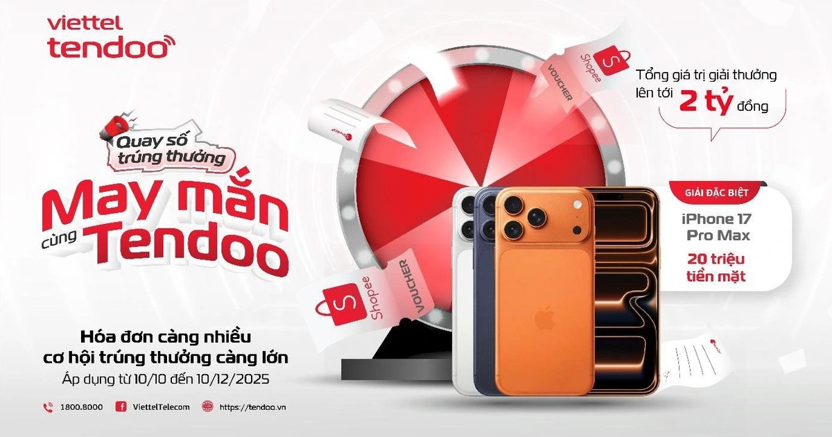 Cơ hội trúng thưởng tới 2 tỉ đồng trên nền tảng quản lý bán hàng Viettel Tendoo