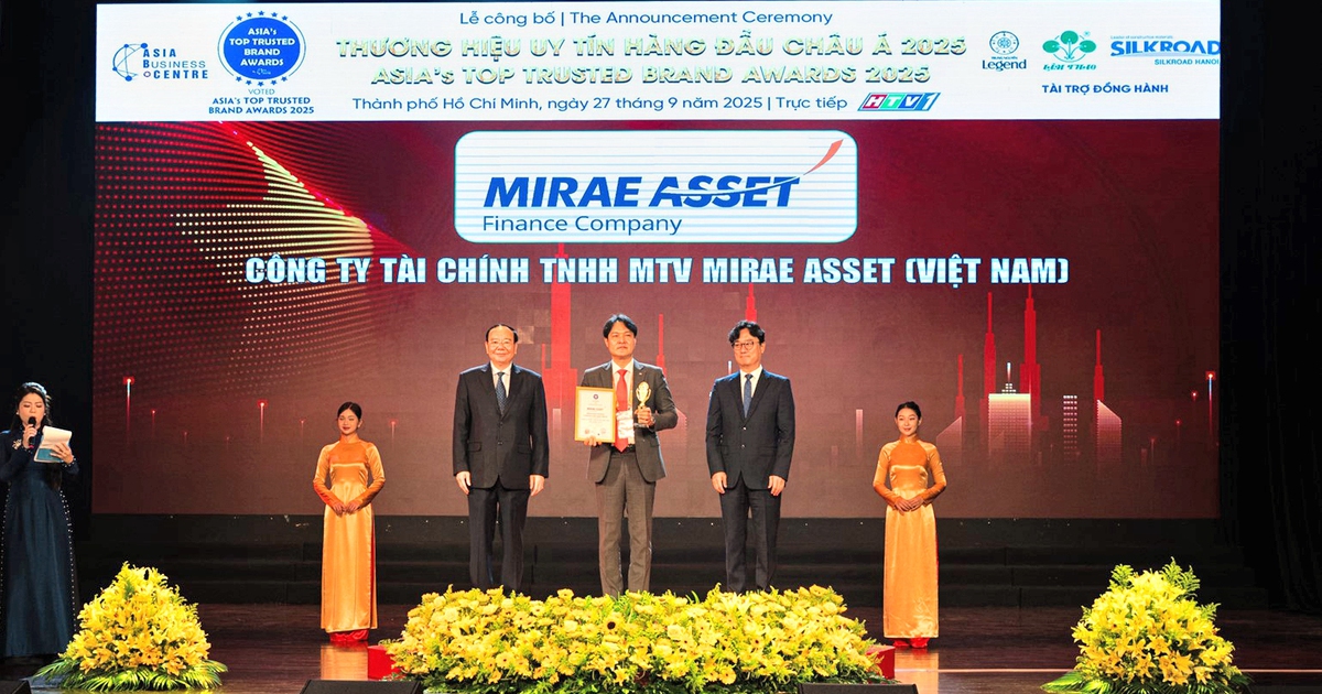 Mirae Asset nhận giải thưởng Top 10 Thương hiệu Uy tín Hàng đầu Châu Á 2025