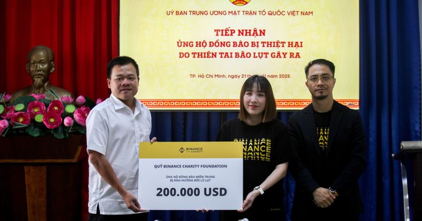 MTTQ Việt Nam tiếp nhận hơn 5 tỷ đồng từ Binance Charity ủng hộ đồng miền Trung khắc phục bão lụt
