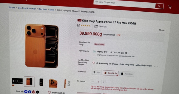 Apple thu hơn 2.500 tỷ đồng trên sàn TMĐT trong quý III/2025