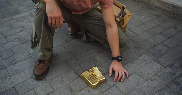 Phát hiện thỏi vàng hơn 2 kg trị giá gần 7,4 tỷ đồng trên đường khi đang đi ship hàng