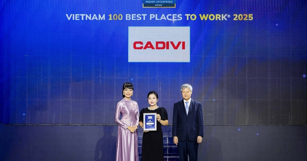 CADIVI được vinh danh trong Top 20 “Nơi làm việc tốt nhất Việt Nam 2025”