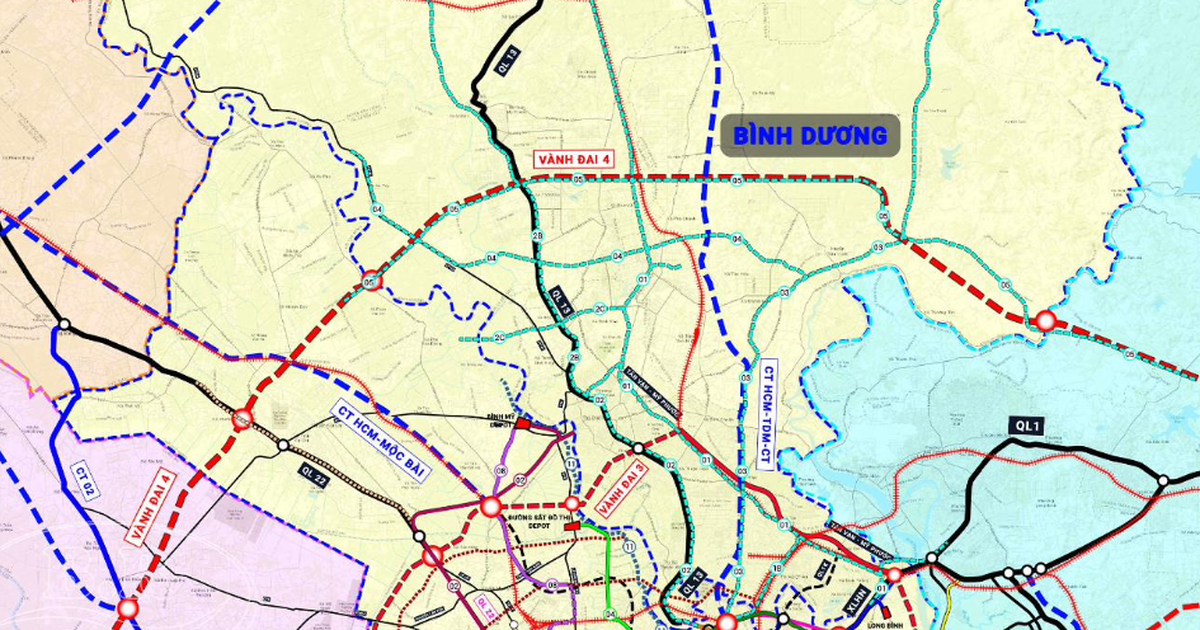 ‘Đường đi’ của 2 tuyến metro kết nối khu trung tâm TP.HCM đến Bình Dương (cũ)