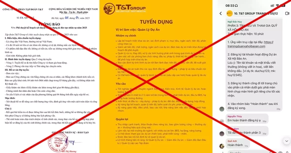 Cảnh giác chiêu trò giả mạo tuyển dụng T&T Group trên mạng xã hội để lừa đảo