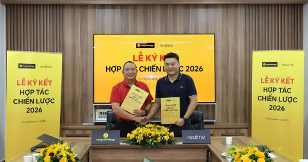 Thế Giới Di Động và realme ký kết chiến lược 2026: Mục tiêu tăng trưởng 2 chữ số, bứt tốc phân khúc trung - cao cấp
