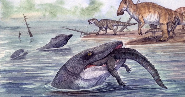 Thủy quái dài 11 mét "trỗi dậy" từ lòng sông cổ