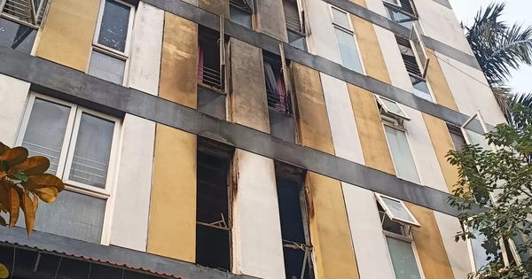 Hiện trường vụ cháy nhà trọ làm 7 người mắc kẹt