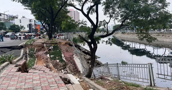 Sau tiếng động lớn, cả đoạn đường dài gần 50m ‘biến mất’