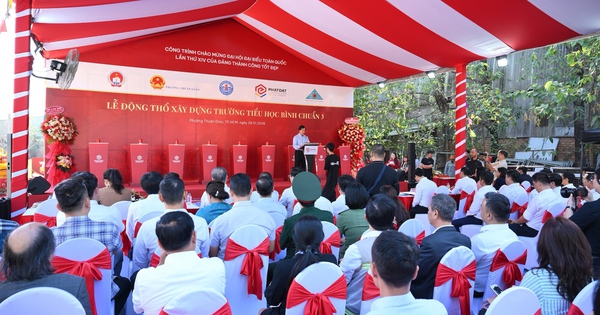 Động thổ xây dựng trường học đạt chuẩn quốc gia do doanh nghiệp tài trợ tại phường Thuận Giao