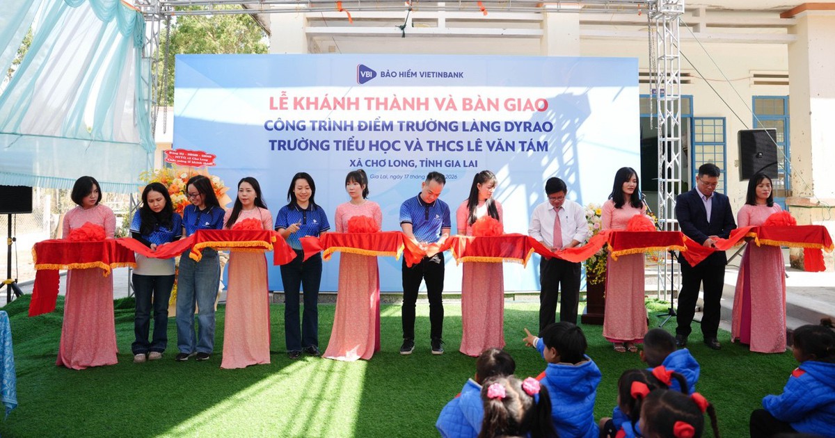 Bảo hiểm VietinBank khánh thành điểm trường mới cho học sinh tại Chơ Long, Gia Lai