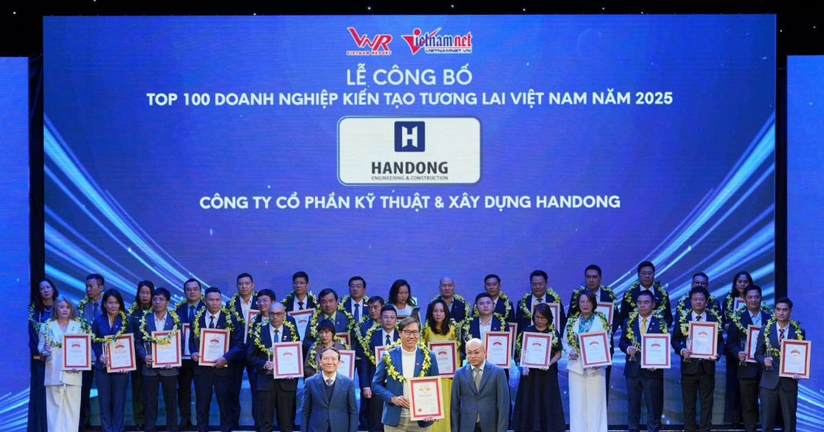 Handong E&C được vinh danh Top 100 Doanh nghiệp kiến tạo tương lai Việt Nam 2025