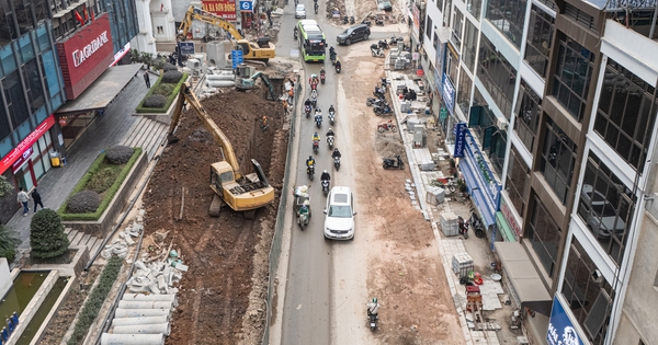 Đường gần 1km ở Hà Nội thi công ì ạch, hộ kinh doanh lo mất Tết