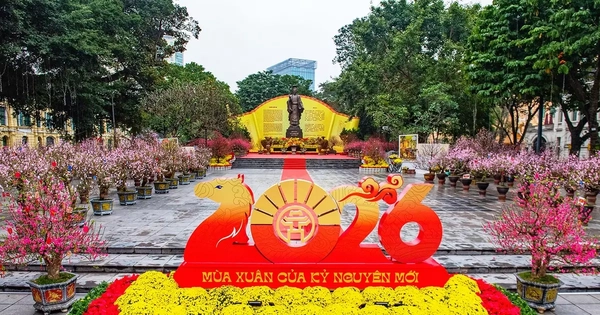 Công viên Hà Nội 'thay da đổi thịt', trang trí rực rỡ đón Xuân