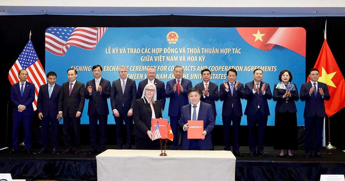 Vietjet ký các thỏa thuận hợp tác trị giá 6,3 tỉ USD với các đối tác Mỹ