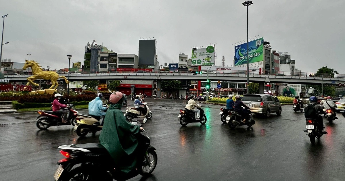Sáng ngày vía Thần tài, TP.HCM mưa trái mùa trên diện rộng, cảnh báo mưa lớn