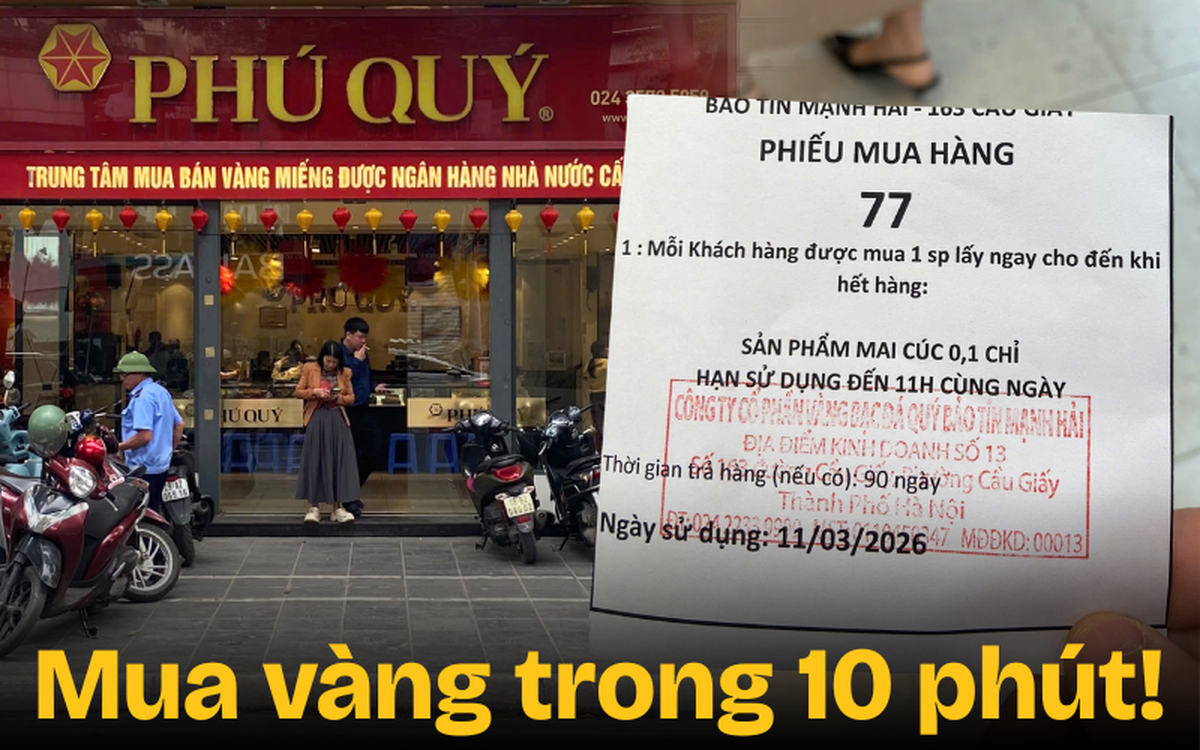 Hôm nay đi mua vàng: Số thứ tự 77 chỉ cần đợi 5 phút là đến lượt, phát hiện 1 nơi mua vàng không cần xếp hàng
