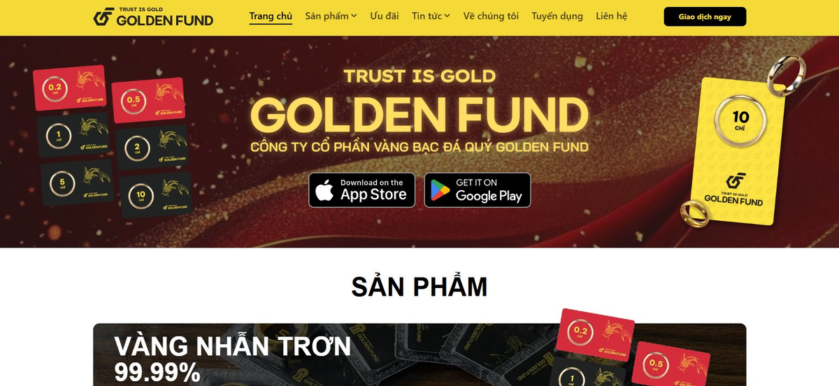 Nền tảng mua bán vàng Golden Fund: Trụ sở đóng cửa, hệ thống tê liệt