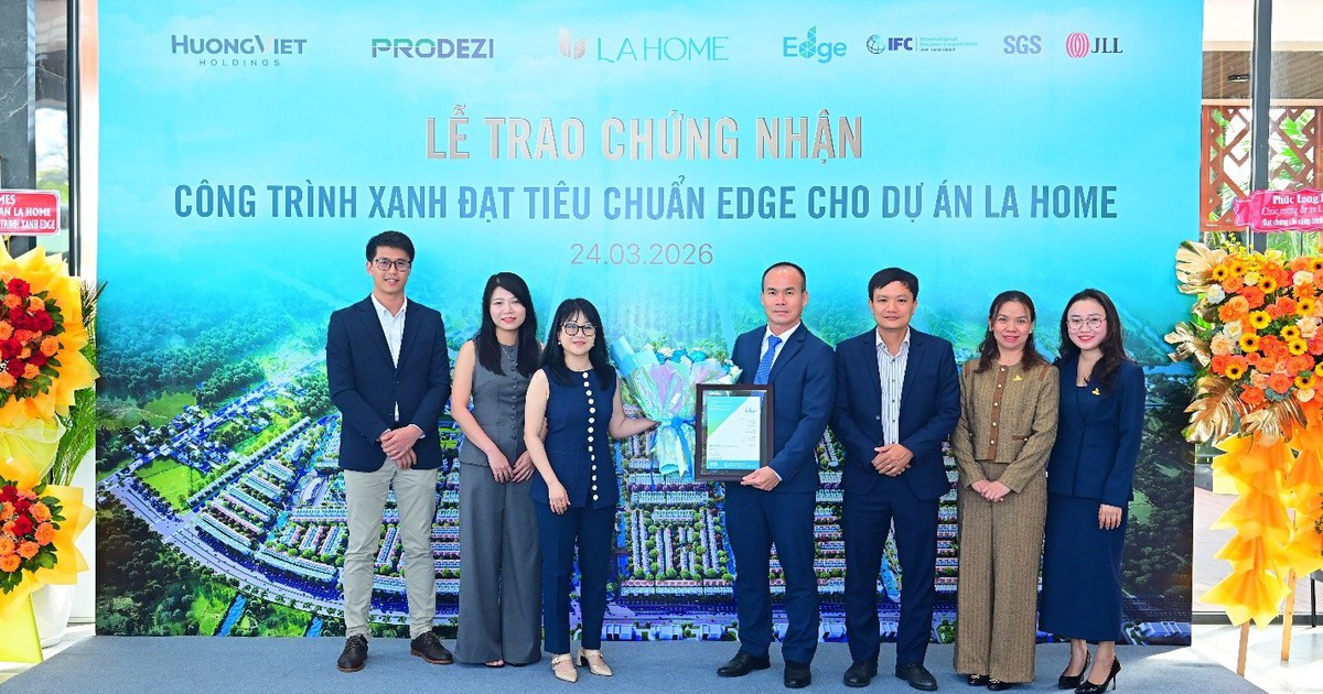 LA Home nhận chứng chỉ xanh EDGE, khẳng định tiêu chuẩn phát triển bền vững