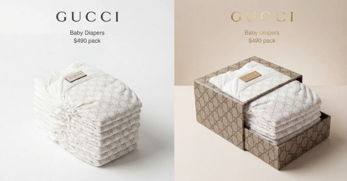 Xôn xao tin Gucci bán tã giấy em bé giá 13 triệu một xấp