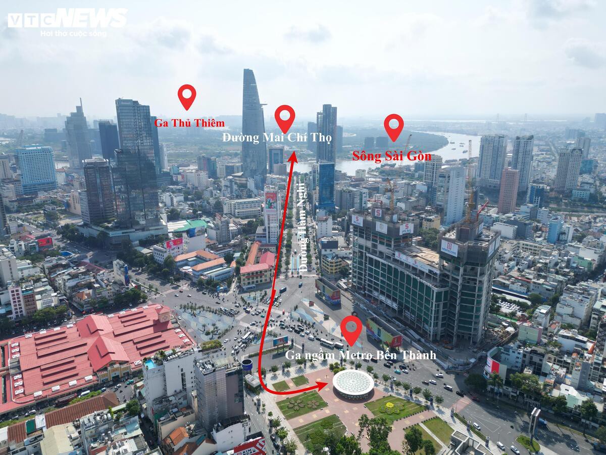 Cận cảnh vị trí sẽ xây dựng 2 tuyến Metro ngầm xuyên sông Sài Gòn