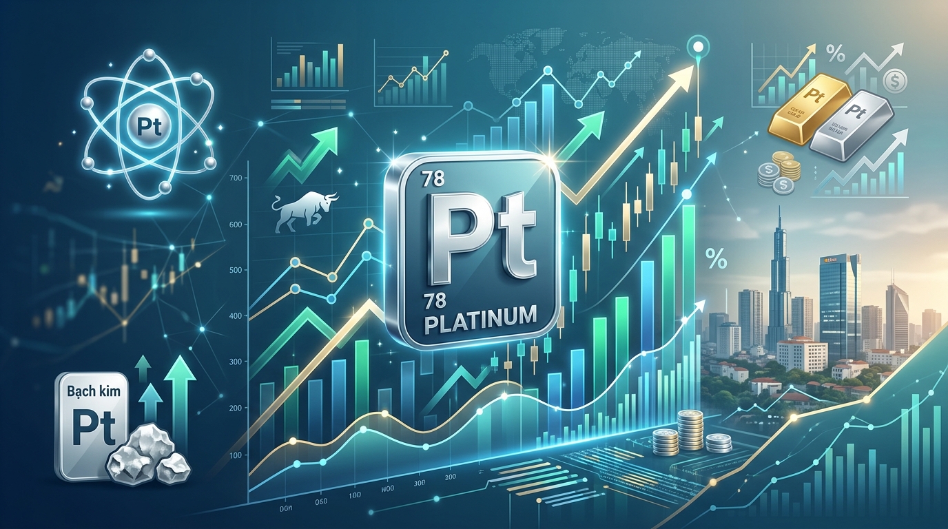 Thị Trường Bạch Kim Tháng 04/2026: Sức Ép Điều Chỉnh Sau Đỉnh Cao Và Những Biến Động Vĩ Mô Phức Tạp